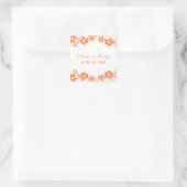 Stickers Mariage Floral Orange Simple (Sac)