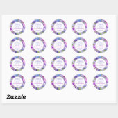 Stickers Mariage Floral Purple Paisley (Feuille)