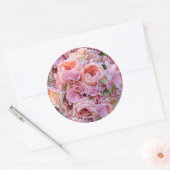 Stickers Mariage Floral Rose (Enveloppe)