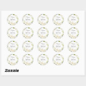 Stickers Mariage Floral Roses Blanches vertes (Feuille)
