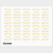Stickers Mariage floral simple Jaune (Feuille)