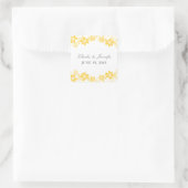 Stickers Mariage floral simple Jaune (Sac)