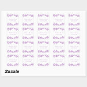 Stickers Mariage Floral Simple Violet (Feuille)