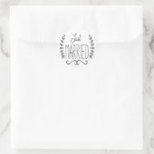 Stickers Mariage Floral Tout Juste Marié Noir & Bl (Sac)