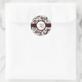 Stickers Mariage Floral Vintage Brown profond (Sac)