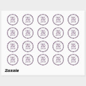 Stickers Mariage foncé et violet classique (Feuille)