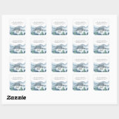 Stickers Mariage Forêt Aquarelle (Feuille)