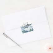 Stickers Mariage Forêt Aquarelle (Enveloppe)
