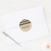 Stickers Mariage Frontal Art Déco en ébène (Enveloppe)