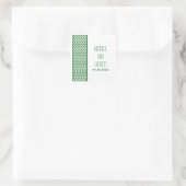 Stickers Mariage Frontal Chevron Vert (Sac)