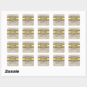 Stickers Mariage Frontal Fleuri Jaune (Feuille)