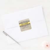 Stickers Mariage Frontal Fleuri Jaune (Enveloppe)