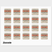 Stickers Mariage Frontal Orange (Feuille)