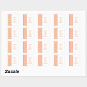 Stickers Mariage Frontal Orange Chevron (Feuille)