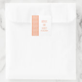 Stickers Mariage Frontal Orange Chevron (Sac)