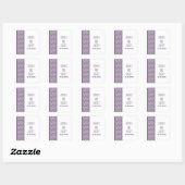 Stickers Mariage Frontal Purple Chevron (Feuille)