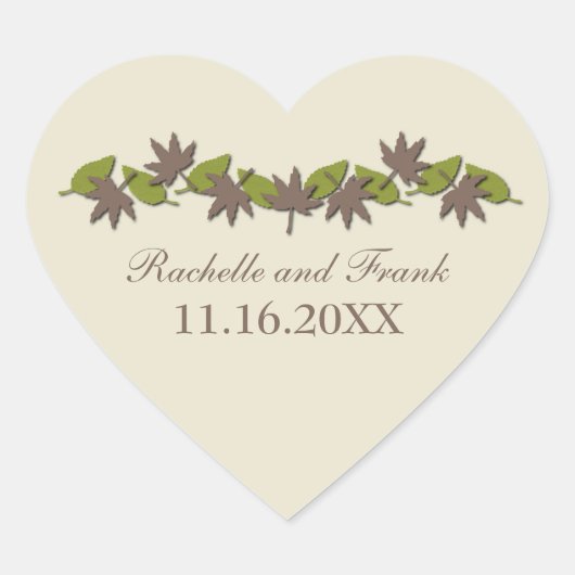Stickers Mariage Frontalier, Brown/Vert (Devant)