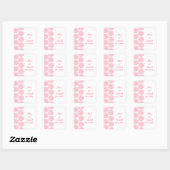 Stickers Mariage Frontière Zinnia, Rose (Feuille)