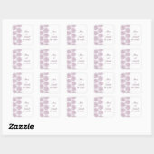 Stickers Mariage Frontière Zinnia, Violet (Feuille)