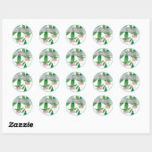 Stickers Mariage Fuchsia (Feuille)