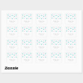 Stickers Mariage Fuchsia Confetti Turquoise (Feuille)