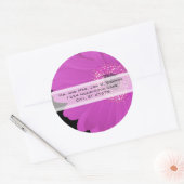 Stickers Mariage Fuchsia Gerber Daisy (Enveloppe)