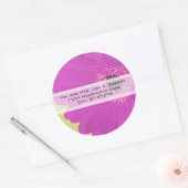 Stickers Mariage Fuchsia Gerber Daisy (Enveloppe)