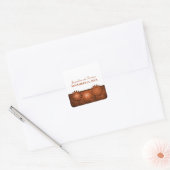 Stickers Mariage Gears Steampunk, Orange (Enveloppe)