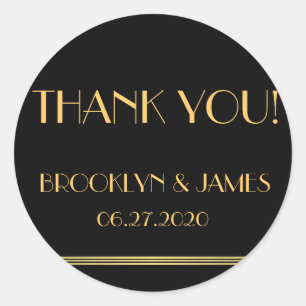 Stickers Mariage Gold Et Black Great Gatsby