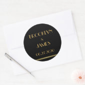 Stickers Mariage Gold Et Black Great Gatsby (Enveloppe)