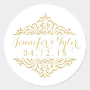 Stickers Mariage Gold Vintage Glamor Elegance