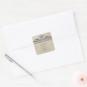 Stickers Mariage Grey Élégant Déco (Enveloppe)