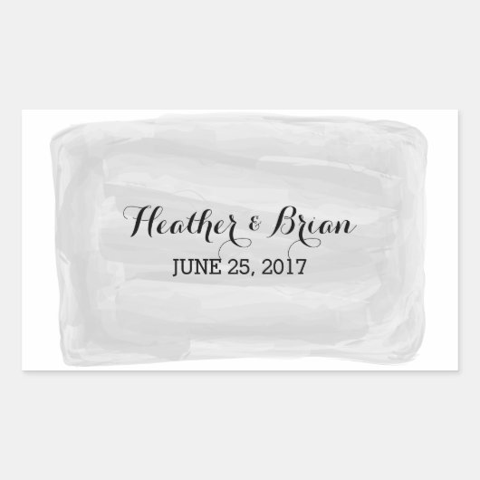 Stickers mariage gris aquarelle (Devant)