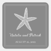 Stickers Mariage Gris Starfish (Devant)