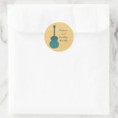 Stickers Mariage Guitare turquoise (Sac)