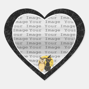 Stickers Mariage Halloween Chat & Chouette