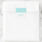 Stickers Mariage Houndstooth Turquoise (Sac)
