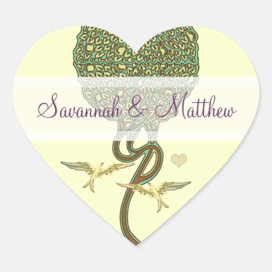 Stickers Mariage Inséparable Art Nouveau (Devant)