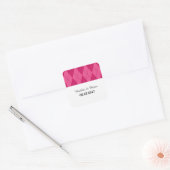 Stickers Mariage Jacquard rose (Enveloppe)