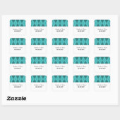 Stickers Mariage Jacquard turquoise (Feuille)