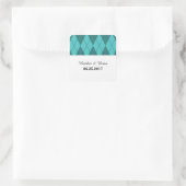 Stickers Mariage Jacquard turquoise (Sac)