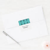 Stickers Mariage Jacquard turquoise (Enveloppe)