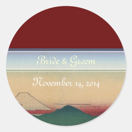 Stickers Mariage Japonais La rivière Tama (Devant)