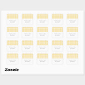 Stickers Mariage Jaune Houndstooth (Feuille)