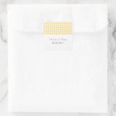 Stickers Mariage Jaune Houndstooth (Sac)