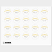 Stickers Mariage Jaune Moderne Déco (Feuille)