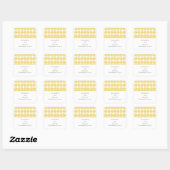 Stickers Mariage Jaune Moderne Déco (Feuille)