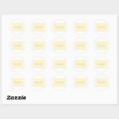Stickers Mariage Jaune Simplement Élégant (Feuille)