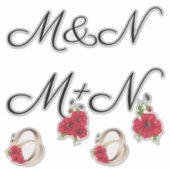 Stickers mariage, mariage, lettres, typographie, f (Devant)