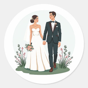 Stickers Mariage Mariée et Salle